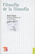 FILOSOFIA DE LA FILOSOFIA | JOSE GAOS